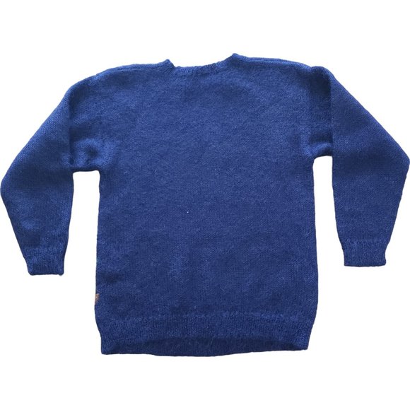 Vintage navy abstract mohair blend sweater - Picture 6 of 7